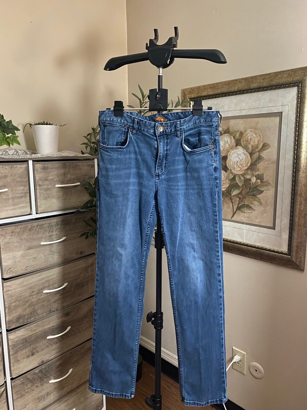Tommy Bahama Authentic Men’s Jeans 34x32 Blue Denim Straight Leg Stretch